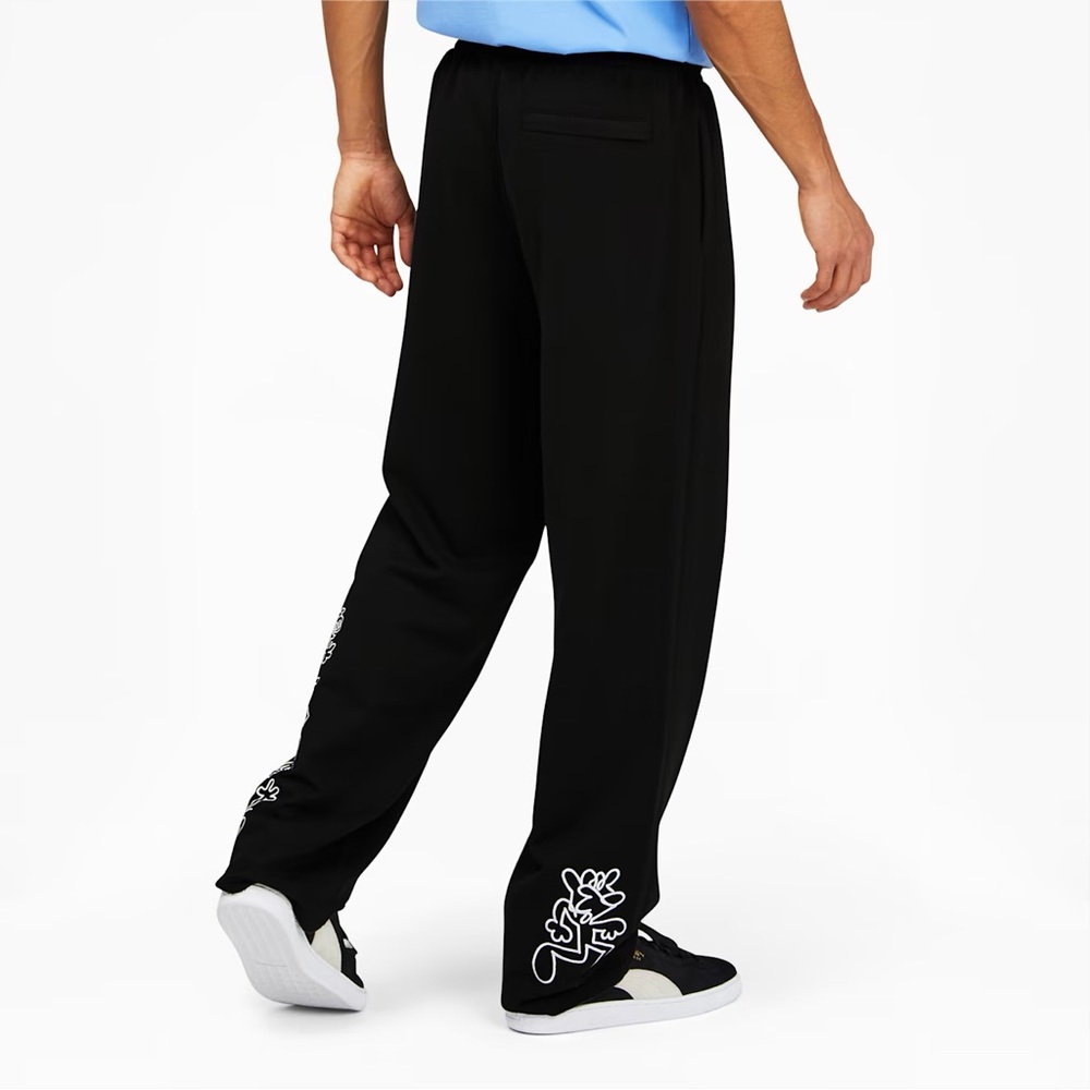 PUMA Mens Pants | x MR. DOODLE Sweatpants Puma Black - Picture 5 of 7